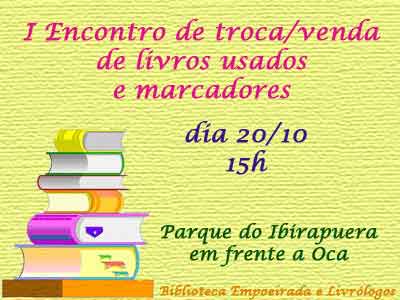 1 Encontro de troca/venda de livros e marcadores